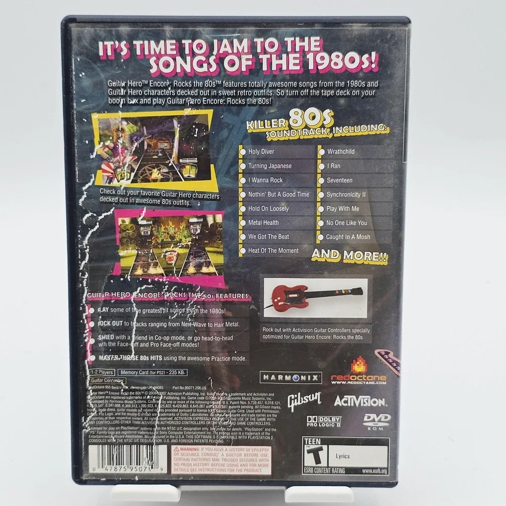 Guitar Hero Encore Rocks The 80s Sony PlayStation 2‎ PS2 Video Game Complete Y2K